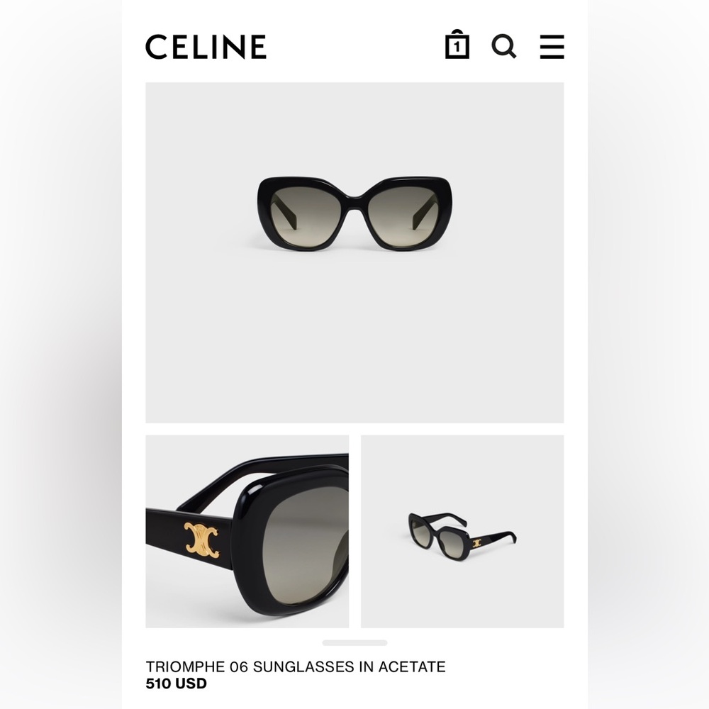 Celine Black Sunglasses